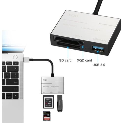 XQD Card Reader Type C USB 3.0 XQD Memory Card Reader High Speed Camera Computer OTG Adapter for Sony G Series Lexar XQD