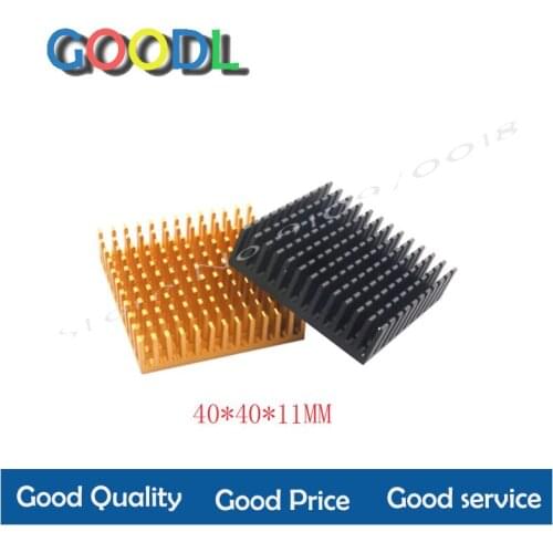 1pces heat sink 40*40*11MM black gold slotted broken slot high-quality radiator
