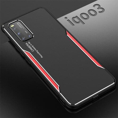 For OPPO IQOO 3 Case Luxury Soft TPU edge + Hard Aluminum alloy Matte shockproof protective Back Cover Case for IQOO3 iqoo 3