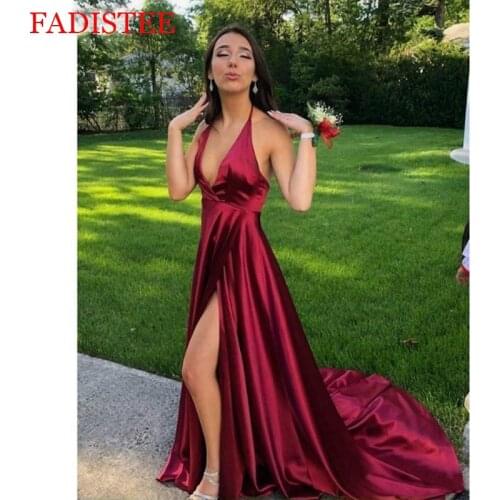 2021 Spring Evening Dress Bodice Vintage Formal Gown Vestido De Festa Prom Dress коктейльные платья sexy V-neck Burgundy slit