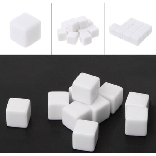 10Pcs Blank Dice D6 Dice 12mm Die Six Sided Table Gaming Dice Blank For Role Playing Toys dropshipping