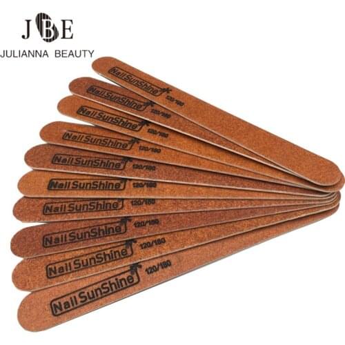 50Pcs 120/180 Professional Nail Styling Tools Wooden Straight Rubbing Polished Sanding Nail File Set DIY Tools Manicure
