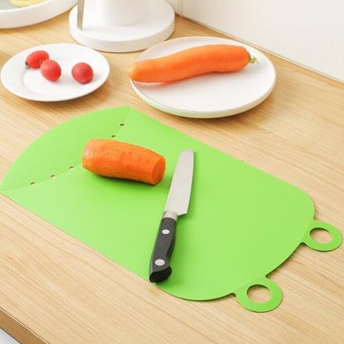 6Pcs/Set Cutting Mat Easy Grip Easy to Curl Flexible Kitchen Cutting Board for Fruit
