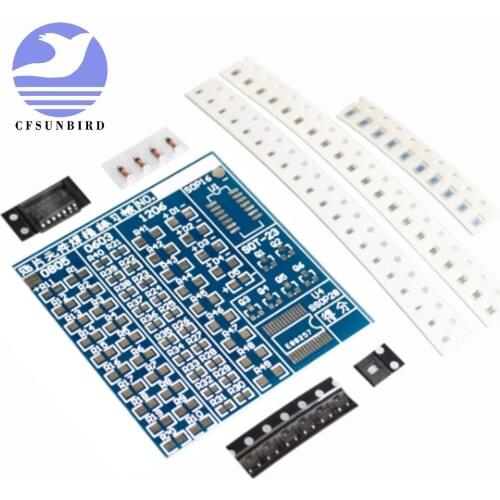 CFsunbird SMT SMD Component Welding Practice Board Soldering DIY Kit Resitor Diode Transistor By start Learning Electronic