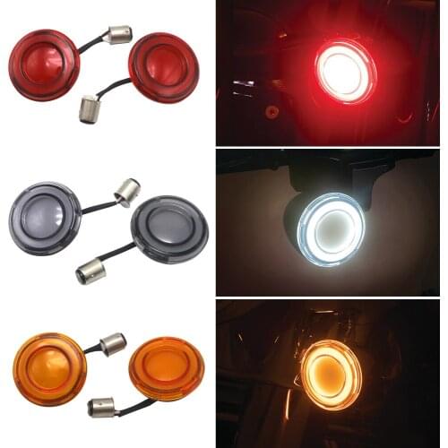 NEW Motorcycle 1157 Bullet Style LED Front Turn Signal Conversions Case for Harley Touring FLHTK FLTRX FLTRXS Softail 2021 2020