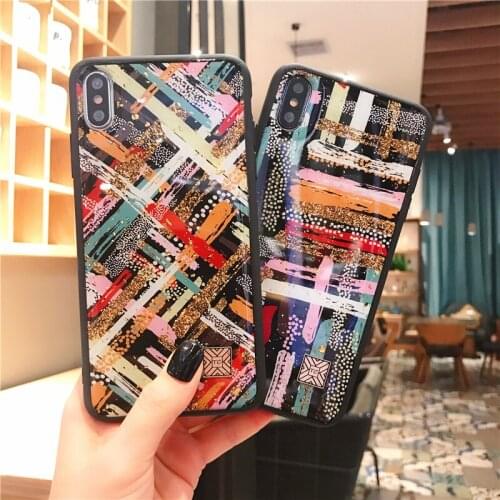 Fashion Graffiti Phone Case For iPhone SE 2020 X XS Max XR 11 Pro 7 8 6 6S Plus Coque Luxury Gold Foil Soft Epoxy TPU Cover Capa