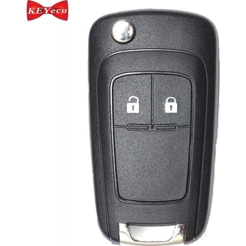 KEYECU for Opel Adam Astra J Corsa E Insignia Zafira C Mokka Remote Car Key Fob 433MHz ID46 Chip 2 Button