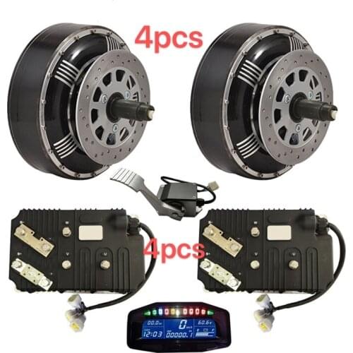 4WD 8000W 96V Small Electric Car Hub Motor Conversion kits with KLS96501-8080H