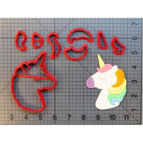 Cartoon Unicorn Cookie Cutter Kitchen Baking Supplies Cake Icing Decoration Tools Set All Kinds Of Graphics 3D Printing Custom