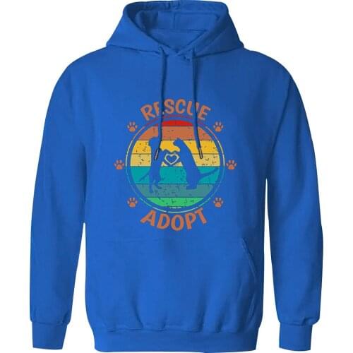 Hooded Mens Pescue Adopy Dog Hip Hop K-pop Sweatshirt Vintage Standard Outwear Clothing Tops Fashion Hoody Sudaderas Pullovers