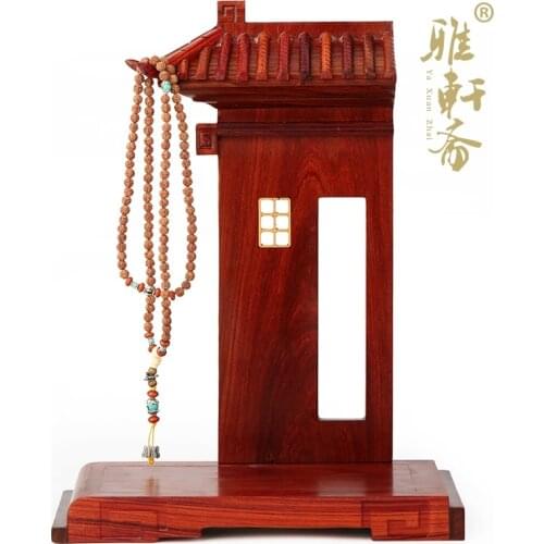 Red sandalwood wood rosewood handicrafts Zhai Gallery jade jewelry rack hanging rack hanging frame frame wood carved jade jewelr