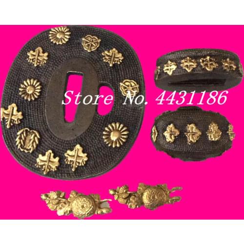 New Style Exquisite Brass Sword DIY Accessory for Japanese Samurai Sword Nice Katana Metal Crafts Tsuba Menuki Fuchi Kashira