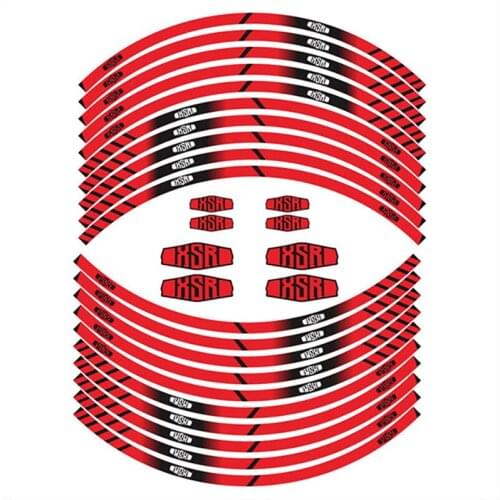 Motorcycle For YAMAHA XSR xsr Front And Rear Tire Waterproof Sticker Reflective Stripe Rim Protection Decal Stickers X-SR Logo