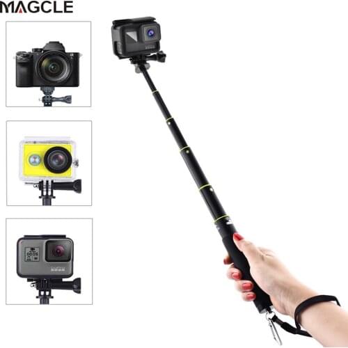 Magcle Video Camera Selfie Stick Extendable monopod for for GoPro HERO 5 4 3 session sjcam sj4000 sj5000x sj9000 yi camera
