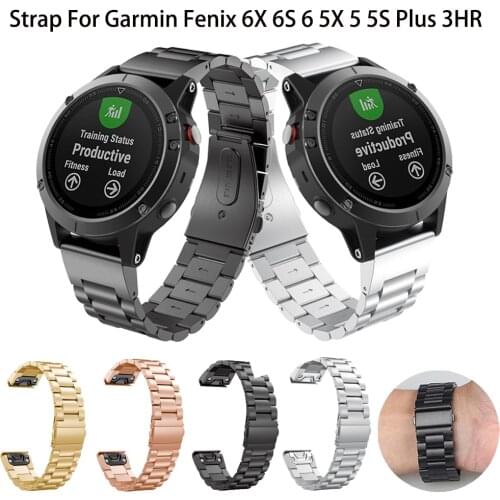 26 22 20mm Quick Release Easy Fit Stainless steel Watch Wrist band Strap for Garmin Fenix 6X 6S 6 5X 5 5s 3HR forerunner 935 S60