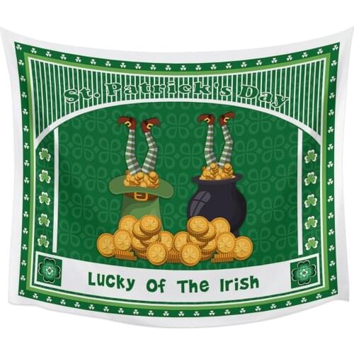 Saint PatrickS Day Clover Green Tapestry Wall Hanging Home Wall Decor Bedroom Tapestry Wall Hanging Yoga Mat Picnic Mat