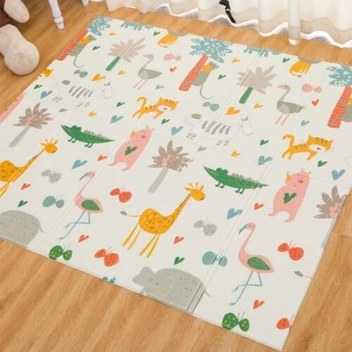 Foldable Baby Play Mat Carpet Room Child Cartoon Decor Soft XPE Foam Nursery Rug Waterproof Blanket Educational Games Pad