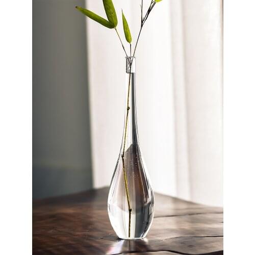 Japanese style glass Zen flower arrangement flower arrangement hydroponic vase Yujing bottle Guanyin bottle tea table decoration