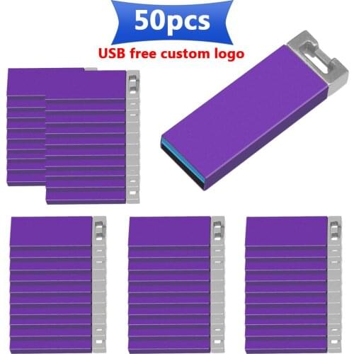 50pcs/lot free logo usb stick USB 3.0 Waterproof de Metal Pen drive 64GB 32GB 16GB 8GB 4GB pen drive de usb flash drives