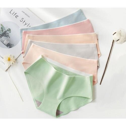 Women Panties Plus Size Pure Cotton Underwear No TraceBreathable Mid Waist Panties Thin And Light Lingerie Antibacterial Shorts