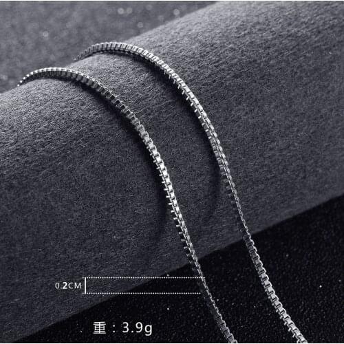 10PCS 2MM 925 Sterling Silver 16-24 inch fine Box chain Necklace For man Women high quality Fashion brands party Jewelry Gifts