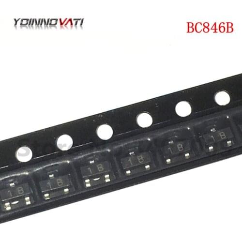 100PCS/lot BC846B BC846B SOT-23 1B Bipolar transistor bipolar junction (BJT) 200mW