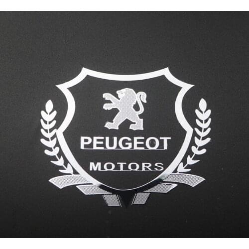 3D Metal Car Styling Side Door Badge Stickers Side Window Emblem Decals For Peugeot 308 206 207 408 508 RCZ 208 3008 2008 4008