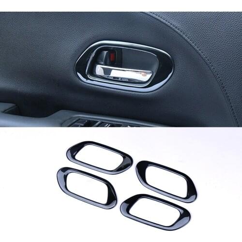 4PCS INTERIOR DOOR HANDLE TRIM BEZEL MOLDING GARNISH FOR HONDA HR-V HRV VEZEL 2017 2018 2019 ACCESSORIES CAR-STYLING