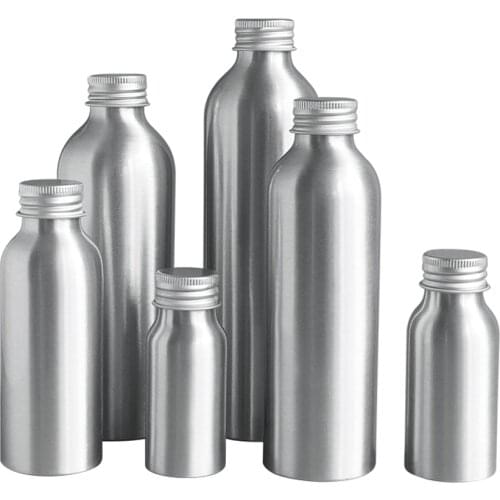 5pcs 30ml 50ml 100ml 150ml 200ml 250ml Empty Aluminum BottlesMetal Bottle Refillable Portable Container