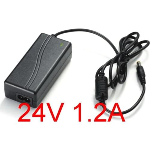50PCS 24V 1.2A High quality IC solutions AC 100V-240V DC 24V 1.2A Switch power supply, LED adapter, 5.5mm*2.1-2.5mm 1200mA
