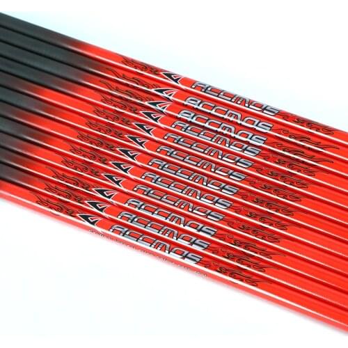 12pcs 32/33 inch Spine 300 340 400 500 600 700 800 ID 6.2/4.2mm Pure Carbon Arrow Shafts for Archery Hunting/Shooting ACCMOS