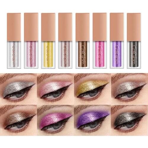 8PCS Liquid Glitter Eyeshadow Set Glitter Eye Shadow Makeup Kit Eyes Makeup Shimmer Eyeshadow High Pigment Eye Shiny Cosmetic