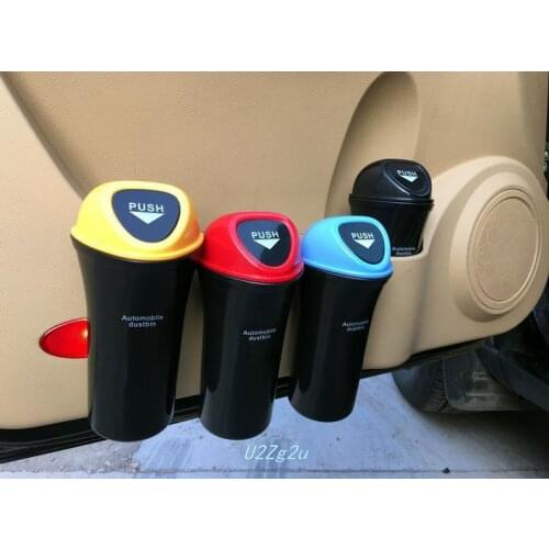 Car Trash Can Organizer Garbage Holder Automobiles Storage Bag Accessories Auto Door Seat Back Visor Trash Bin Paper Dustbin
