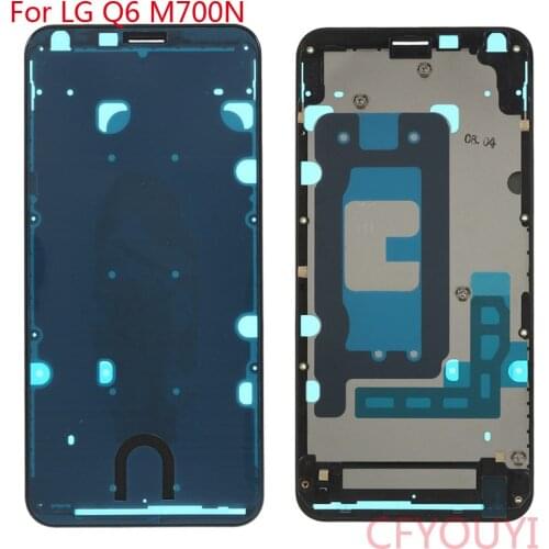 Black Color LCD Bracket Frame Bezel Support Housing Replacement Part For LG Q6 M700N