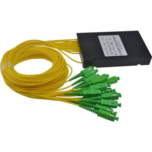 FTTH ABS Box 1x16 SC APC PLC Fiber Optical Splitter with SC/APC Connector Planar waveguide type Optical splitter