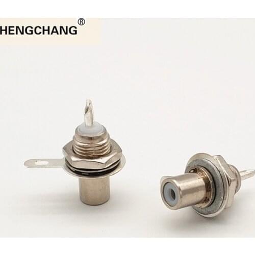 RCA Female Connector Socket Adapter Plug For 3.5mm Audio Plug AV Panel Connector For Amplifier Speaker battery charging plug