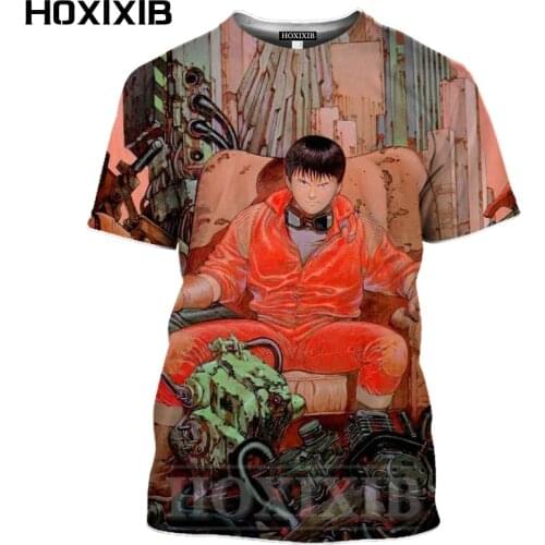 HOXIXIB 3D Print Japan Comics AKIRA T Shirt Men Shimajima Tiexiong Super Power Out Of Control Anime Tshirt Women Funny Pill Tees