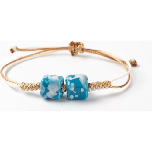 Square Ceramic Bracelets Hand-made DIY bracelet for girls women wholesale #GY506