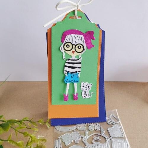 Metal cutting mould beautiful little girl scraping paper craft handmade card stamping art cutting machine