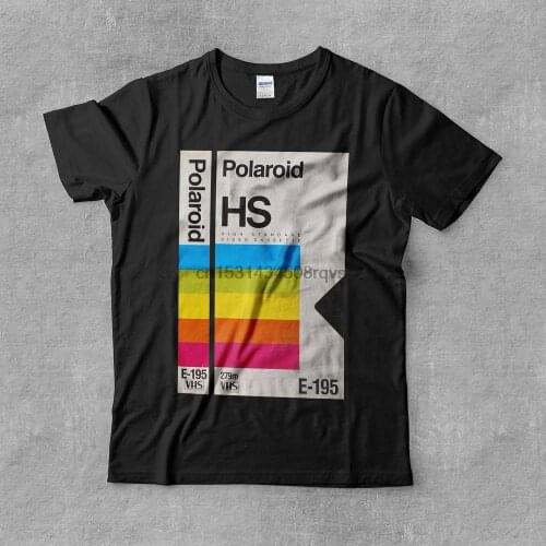 VHS Lives Video Tape Polaroid HS Retro 90s TV Movie Vx Film Skate Art Record Rainbow Mens Unisex Tee T Shirt