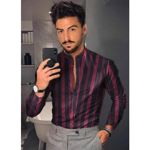 Camisas florales de manga larga de Otoño de 2021para hombres camisas estampadas con flores de corte delgado para hombres cami