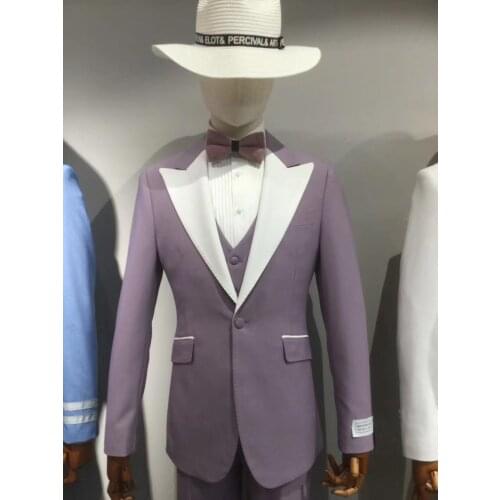 Latest design classic wedding suit for men suits slim fit Blazer bridegroom best man party tuxedo 3 piece White LAPEL SUIT cool