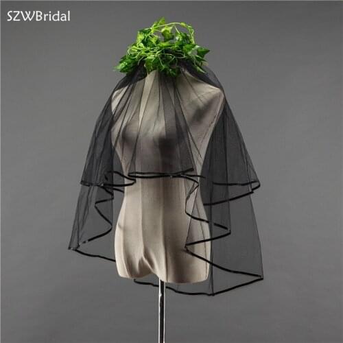 New Arrival Two-Layer Wedding Veil Bridal Veils Reflective Mercerized Edge Bridal Headwear Wedding Accessories Voile Mariee