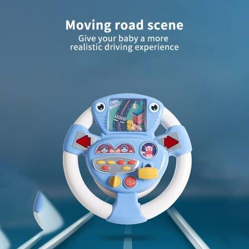 Educational Car Steering Wheels Flash Toy Kids Funny Steering Wheel Toy Baby Light Sound Simulation Driving Car Toy For Kid Gift