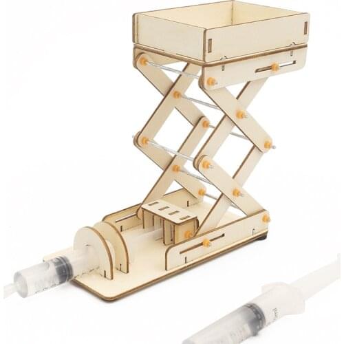 Teaching Students Children STEAM Scientific Experiment Vehicle Toys Hydraulic elevator platform Model Kits Kids Educational Toy