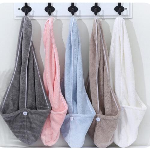 Microfiber Towel Hair Dry Quick Drying Womens Girls Towel Quick Dry Hair Hat Cap for Man Tools Turban Head Wrap Bathing Tools U2