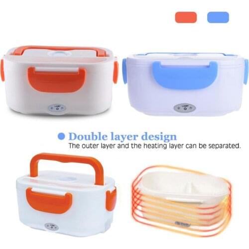 Portable Lunch Box Heat Preservation PTC Electric Heating Lunch Box Bento Food Container Warmer Leak-Proof Lunchbox EU Plug