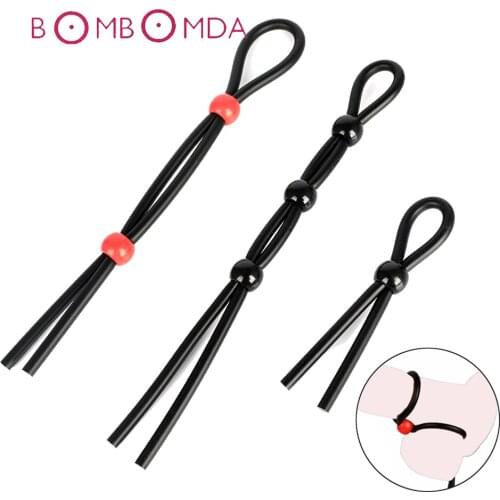 Adjustable Penis Ring Sex Toys For Men Testis Bondage Silicone Time Delay Erection Cock Rings Adult Sex Toy Erotic Sex Products