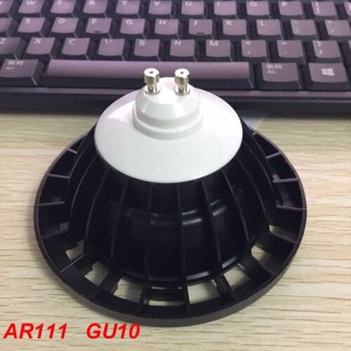 ONDENN AR111 LED Spotlight 15W COB LED Bulb Lamp G53 GU10 QR111 Dimmable 110V 220V DC12V Replace Halogen Lamp Black Body 2pcs