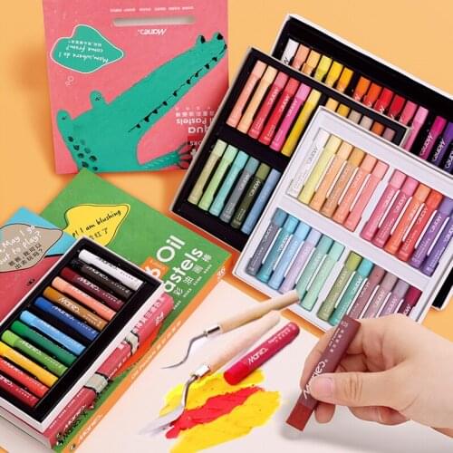 Maries Water Soluble Heavy Color Oil Pastel/Crayon/Stick 12/24/36 Colors Safe Macaron/Morandi Art Soft/Hard Graffiti Oil Pastel